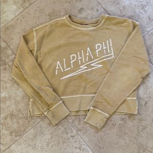 Alpha Phi Cropped Corded Crew Top